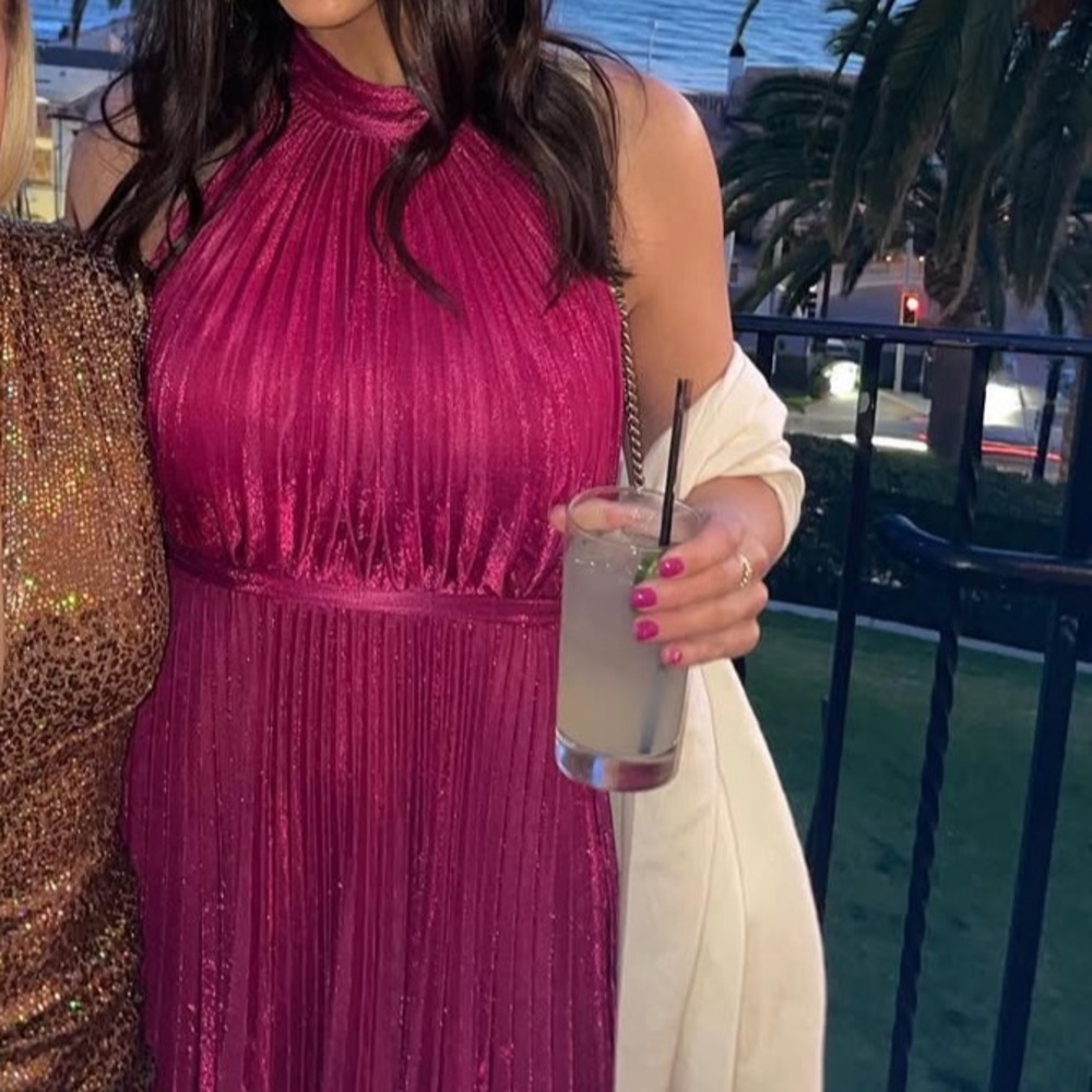 Lulu's Fuchsia Halter Dress